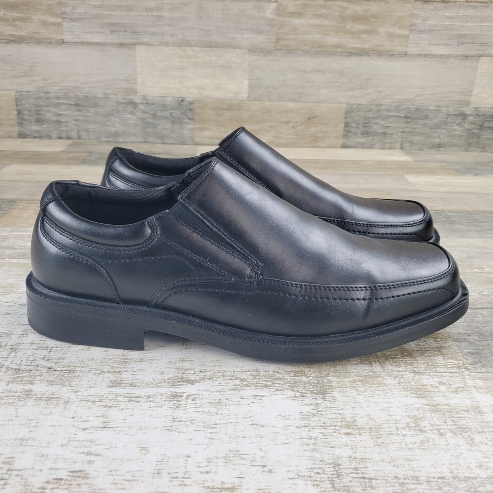 Dockers Edson Mens Dress Loafers Sz 12 W Comfort Black Square Toe Slip On Shoes